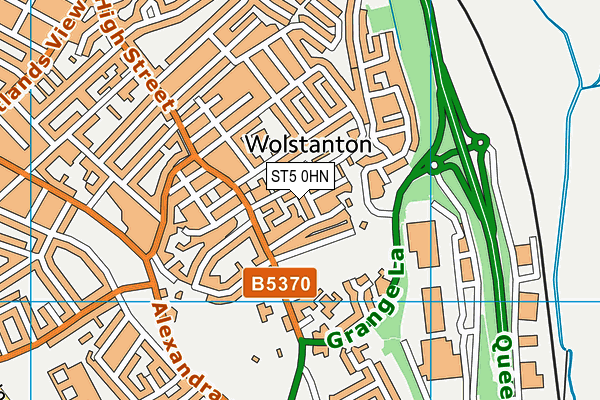 ST5 0HN map - OS VectorMap District (Ordnance Survey)