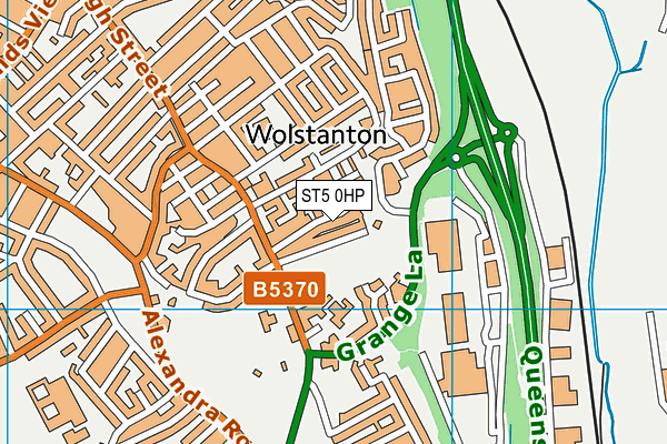 ST5 0HP map - OS VectorMap District (Ordnance Survey)