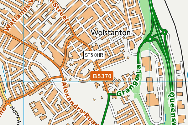 ST5 0HR map - OS VectorMap District (Ordnance Survey)