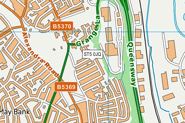 ST5 0JQ map - OS VectorMap District (Ordnance Survey)