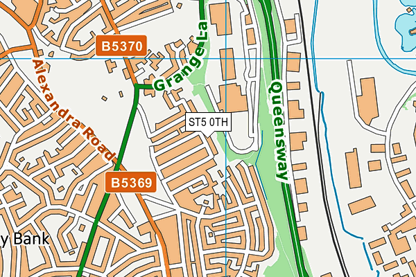 ST5 0TH map - OS VectorMap District (Ordnance Survey)