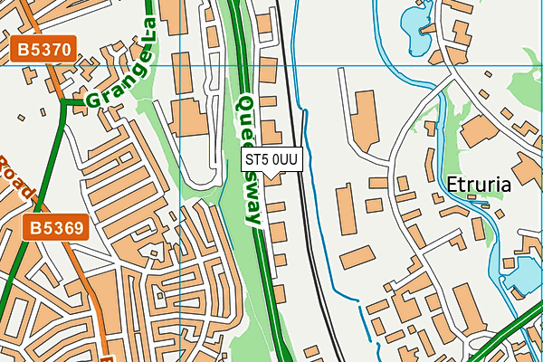 ST5 0UU map - OS VectorMap District (Ordnance Survey)