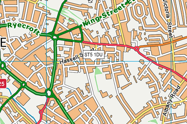 ST5 1DU map - OS VectorMap District (Ordnance Survey)