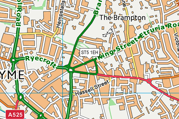 ST5 1EH map - OS VectorMap District (Ordnance Survey)
