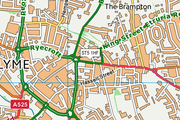 ST5 1HF map - OS VectorMap District (Ordnance Survey)