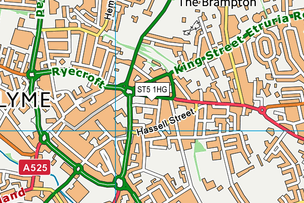 Jubilee 2 map (ST5 1HG) - OS VectorMap District (Ordnance Survey)