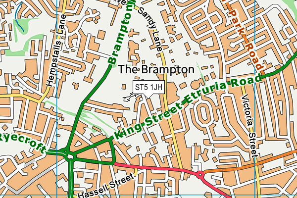 ST5 1JH map - OS VectorMap District (Ordnance Survey)