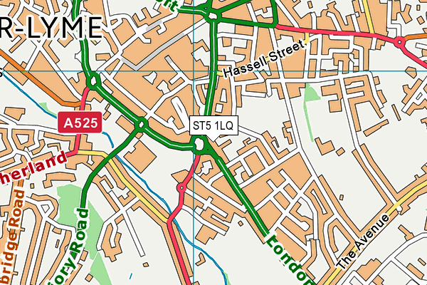 ST5 1LQ map - OS VectorMap District (Ordnance Survey)
