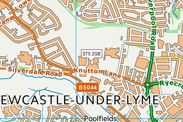 Newcastle and Stafford Colleges Group map (ST5 2GB) - OS VectorMap District (Ordnance Survey)