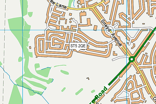 ST5 2QE map - OS VectorMap District (Ordnance Survey)