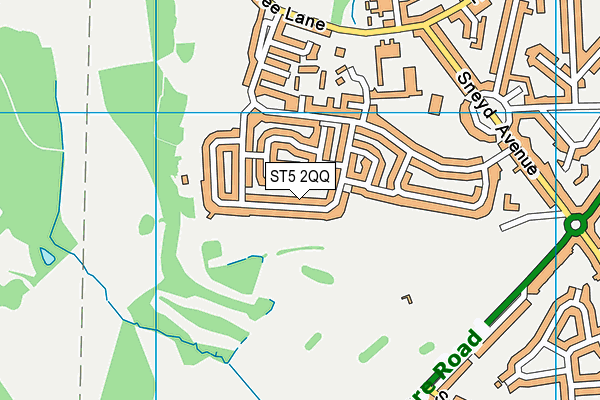 ST5 2QQ map - OS VectorMap District (Ordnance Survey)