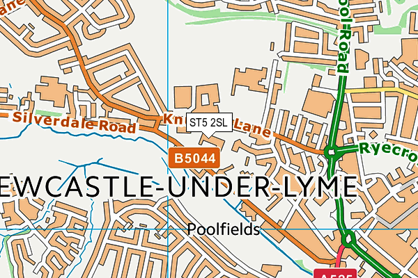 ST5 2SL map - OS VectorMap District (Ordnance Survey)