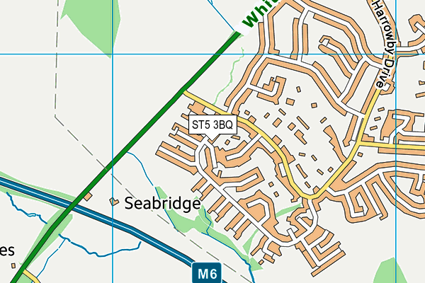 ST5 3BQ map - OS VectorMap District (Ordnance Survey)