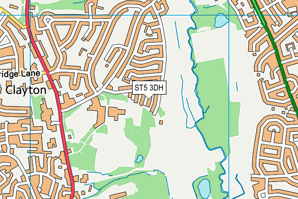 ST5 3DH map - OS VectorMap District (Ordnance Survey)