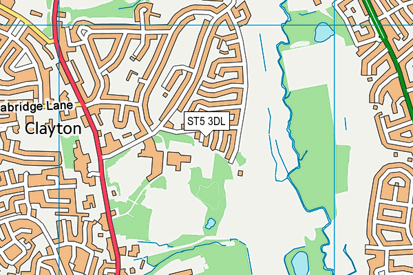 ST5 3DL map - OS VectorMap District (Ordnance Survey)