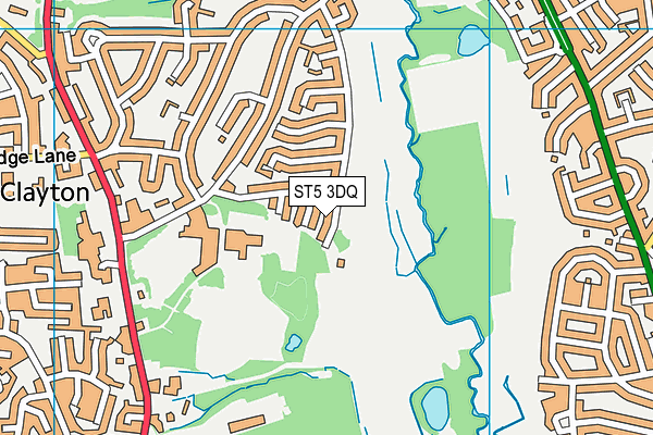 ST5 3DQ map - OS VectorMap District (Ordnance Survey)
