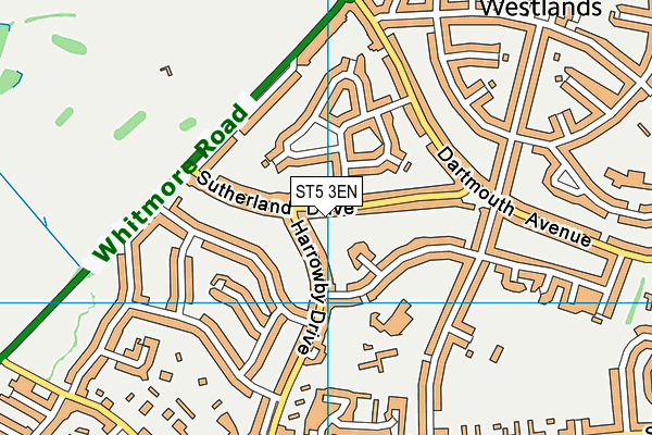 ST5 3EN map - OS VectorMap District (Ordnance Survey)