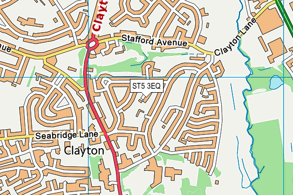 ST5 3EQ map - OS VectorMap District (Ordnance Survey)