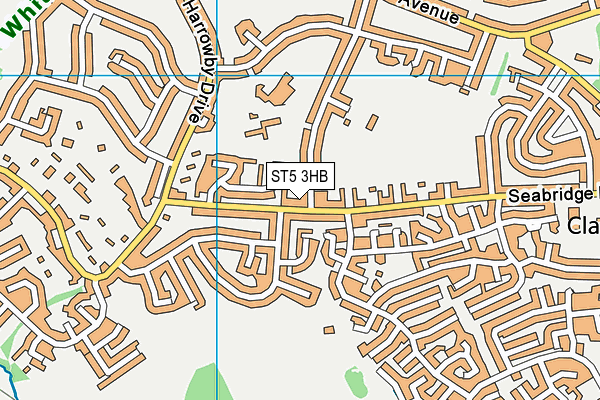 ST5 3HB map - OS VectorMap District (Ordnance Survey)