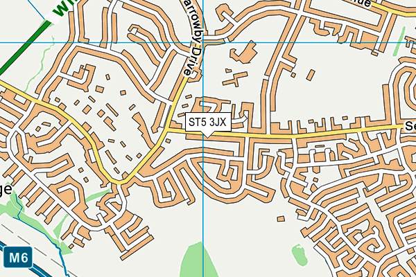 ST5 3JX map - OS VectorMap District (Ordnance Survey)