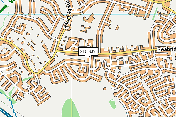 ST5 3JY map - OS VectorMap District (Ordnance Survey)