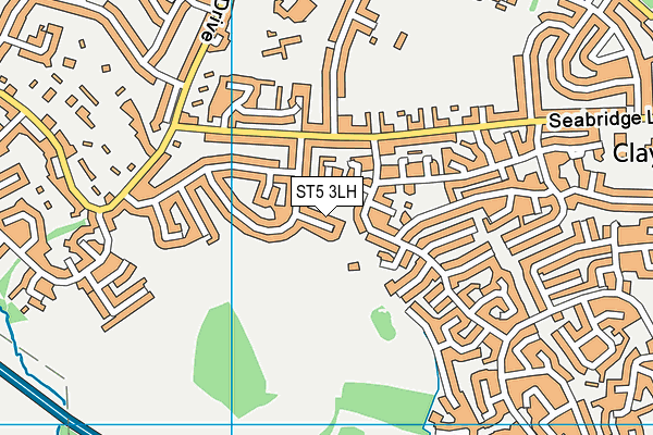 ST5 3LH map - OS VectorMap District (Ordnance Survey)