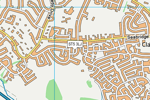 ST5 3LJ map - OS VectorMap District (Ordnance Survey)
