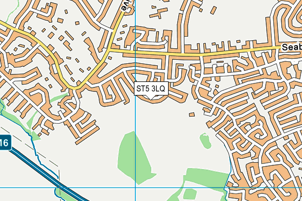 ST5 3LQ map - OS VectorMap District (Ordnance Survey)