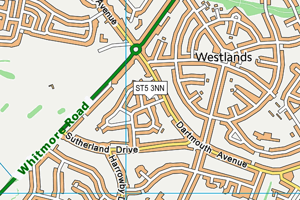 ST5 3NN map - OS VectorMap District (Ordnance Survey)