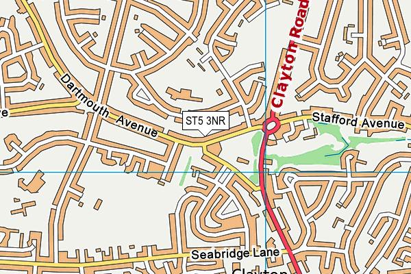 ST5 3NR map - OS VectorMap District (Ordnance Survey)