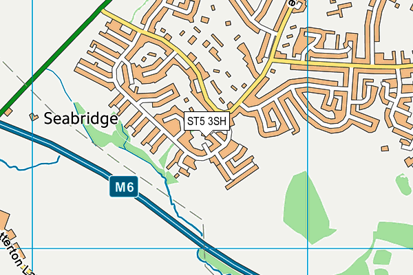 ST5 3SH map - OS VectorMap District (Ordnance Survey)