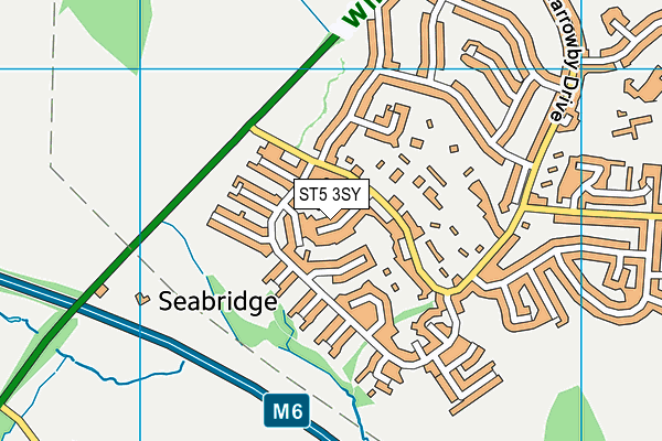 ST5 3SY map - OS VectorMap District (Ordnance Survey)