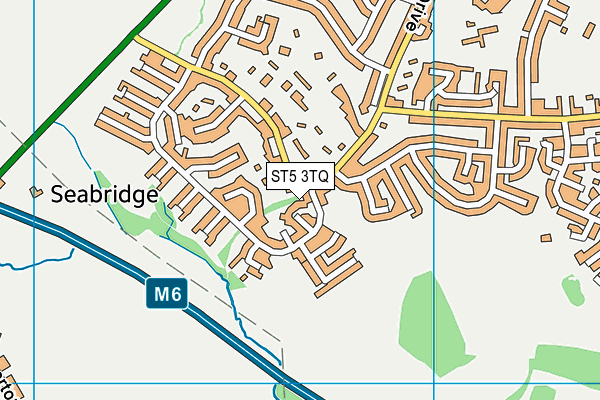 ST5 3TQ map - OS VectorMap District (Ordnance Survey)