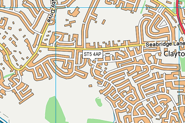 ST5 4AP map - OS VectorMap District (Ordnance Survey)