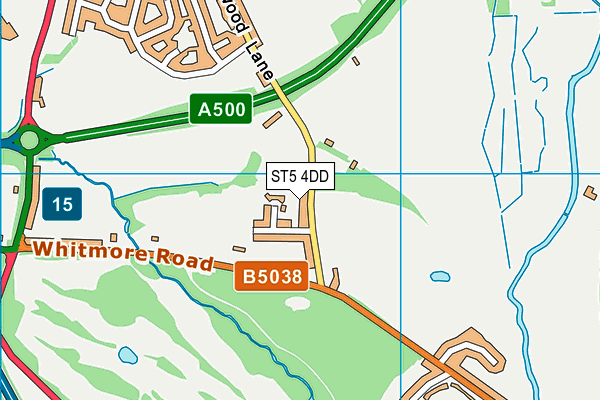 ST5 4DD map - OS VectorMap District (Ordnance Survey)