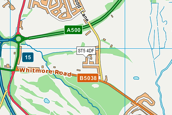 ST5 4DF map - OS VectorMap District (Ordnance Survey)