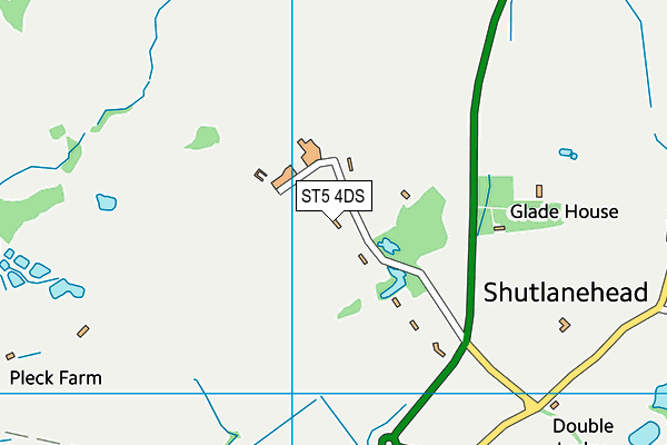 ST5 4DS map - OS VectorMap District (Ordnance Survey)