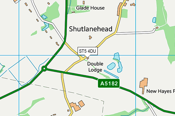 ST5 4DU map - OS VectorMap District (Ordnance Survey)