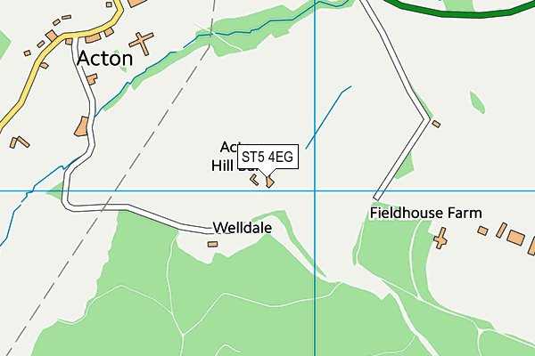 ST5 4EG map - OS VectorMap District (Ordnance Survey)