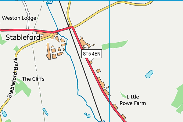 ST5 4EN map - OS VectorMap District (Ordnance Survey)
