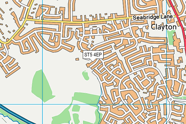 ST5 4EP map - OS VectorMap District (Ordnance Survey)