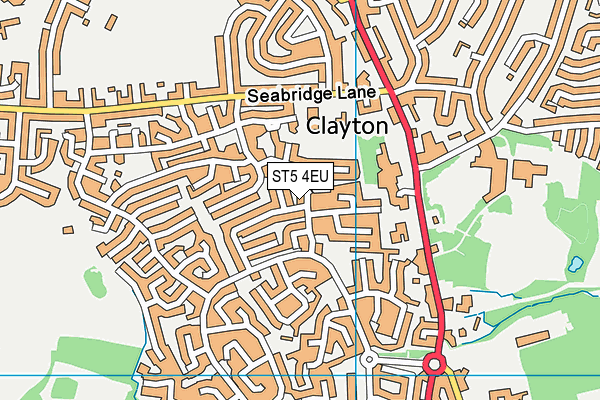 ST5 4EU map - OS VectorMap District (Ordnance Survey)