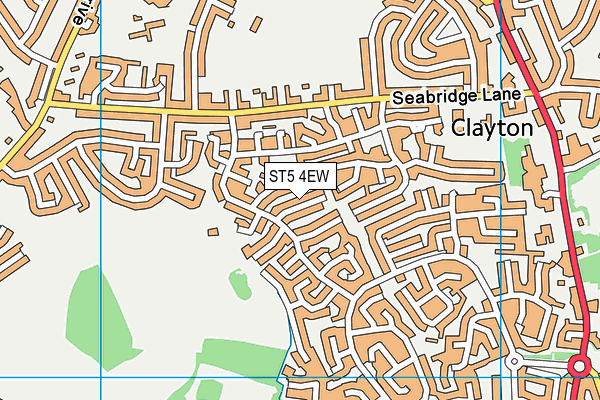 ST5 4EW map - OS VectorMap District (Ordnance Survey)