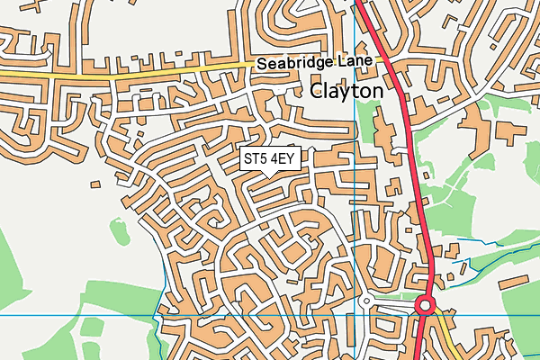 ST5 4EY map - OS VectorMap District (Ordnance Survey)