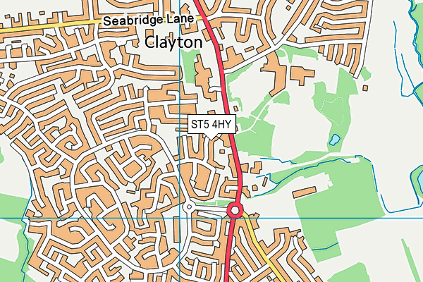 ST5 4HY map - OS VectorMap District (Ordnance Survey)