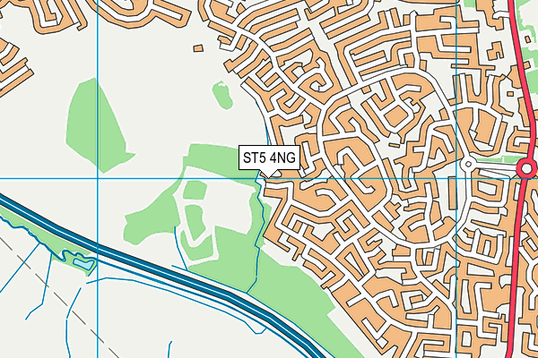 ST5 4NG map - OS VectorMap District (Ordnance Survey)