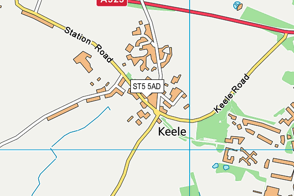 ST5 5AD map - OS VectorMap District (Ordnance Survey)