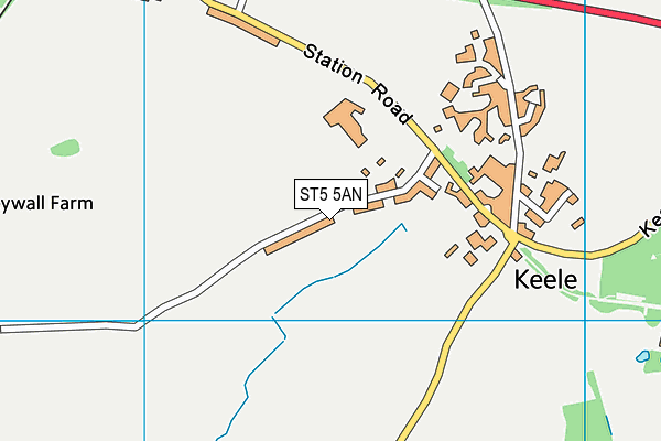 ST5 5AN map - OS VectorMap District (Ordnance Survey)