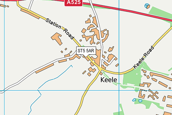 ST5 5AR map - OS VectorMap District (Ordnance Survey)