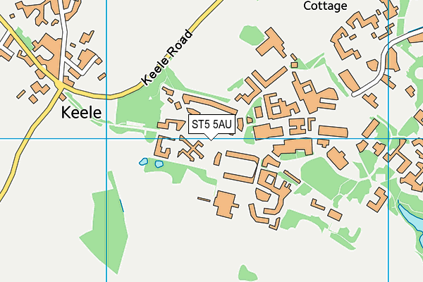 ST5 5AU map - OS VectorMap District (Ordnance Survey)